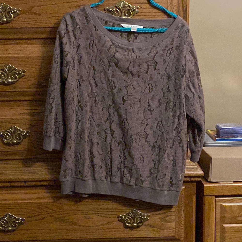 Lauren Conrad dark purple sweater.